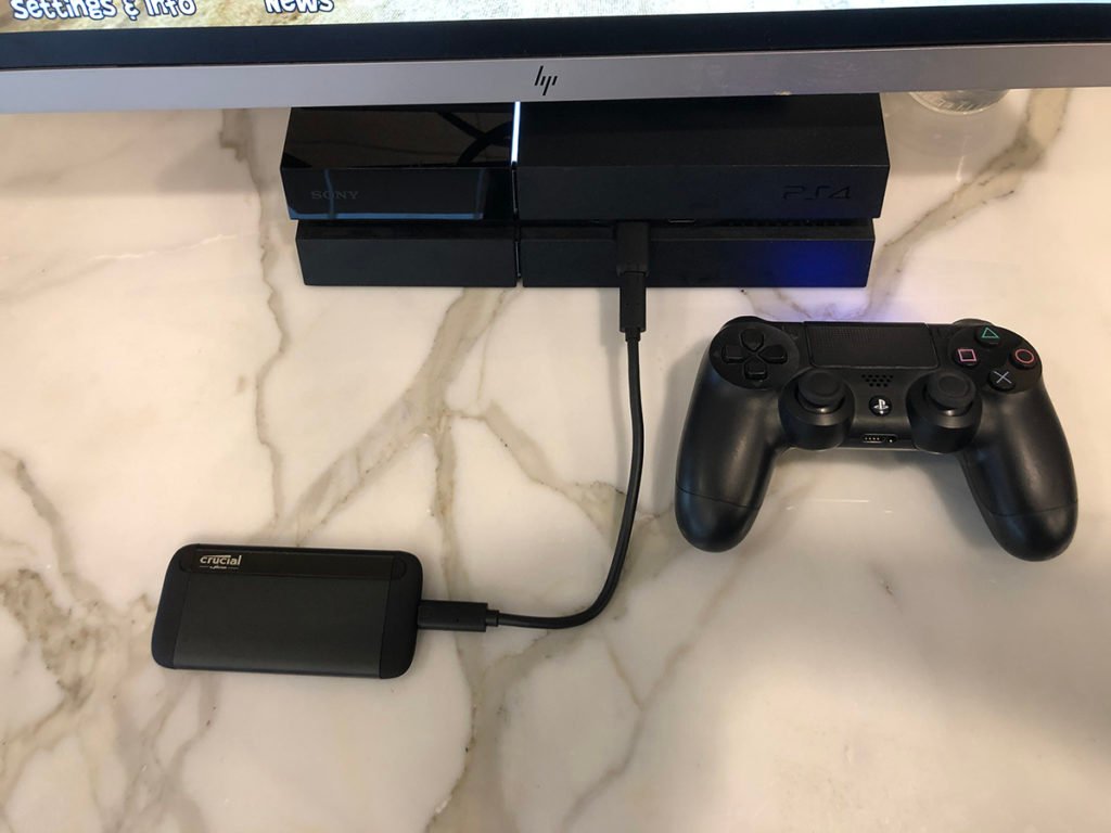 Crucial X8 Connected to Playstation 4