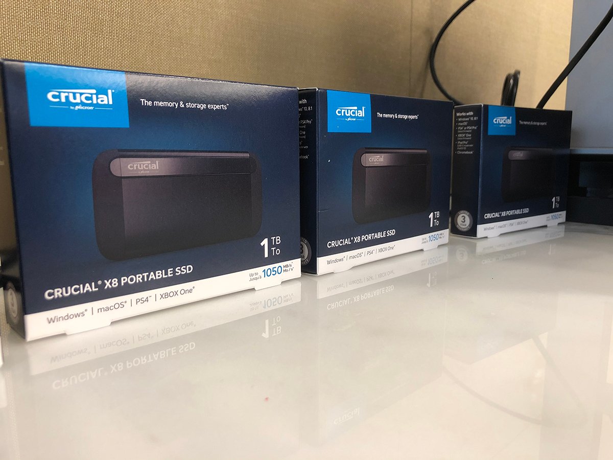Crucial X8 Portable SSD In Boxes
