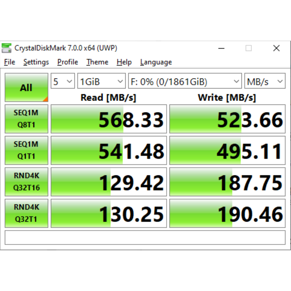 Crucial X6 Crystal Disk Mark Benchmark